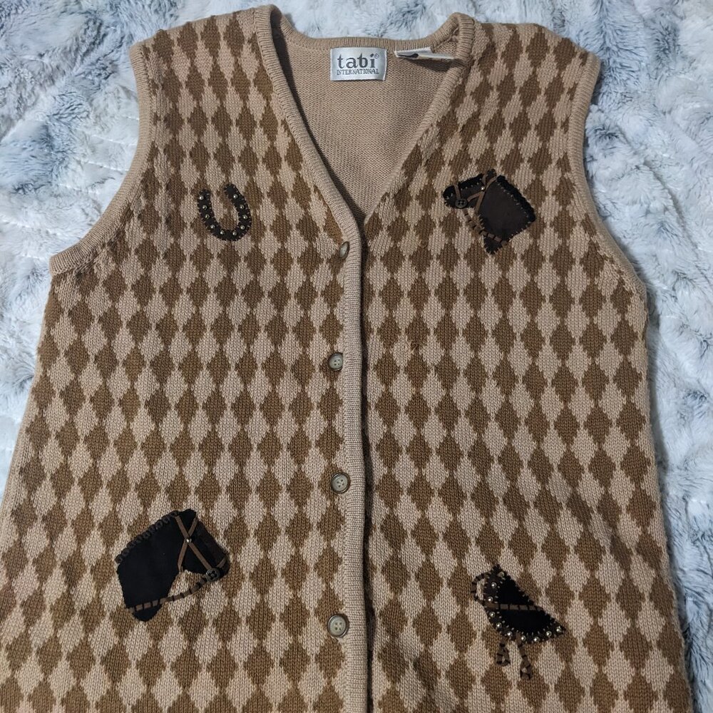 Tabi International Women's Button Up Horse Vest